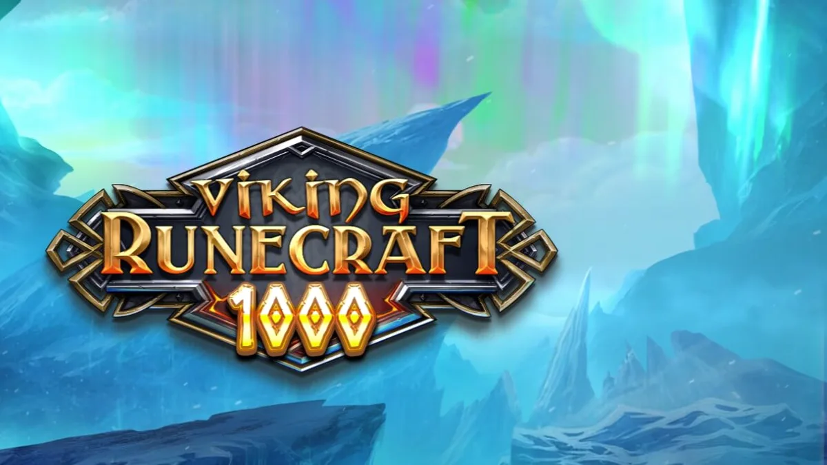 Interface do jogo Viking Runecraft 1000 com temática nórdica